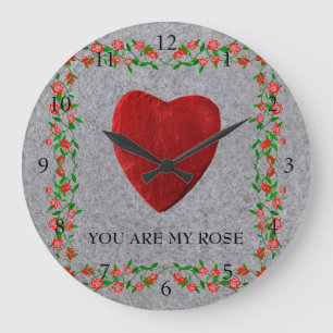 Reloj Redondo Grande You are my rose