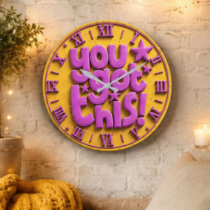 Reloj Redondo Grande You Got This Motivational Inspirational Quote