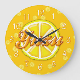 Reloj Redondo Grande Yuzu Fruit