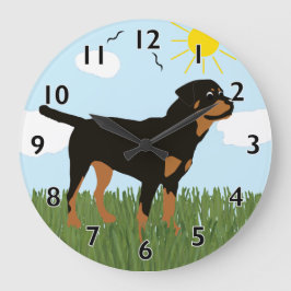 Reloj Redondo Grande Zara el Rottweiler