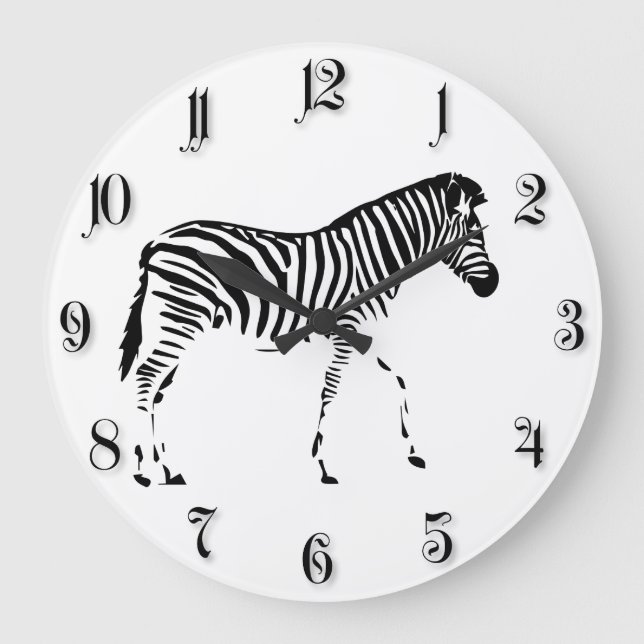 Reloj Redondo Grande Zebra (Anverso)