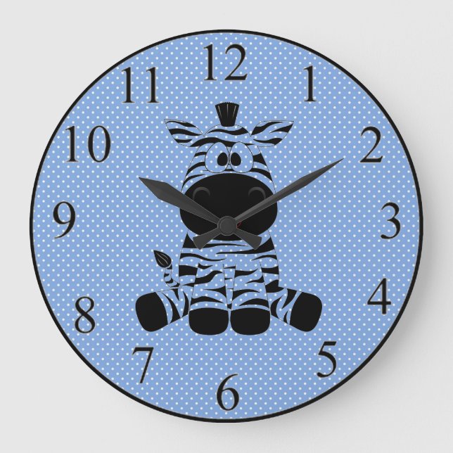 Reloj Redondo Grande Zebra (Anverso)