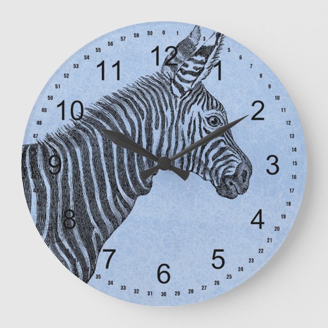 Reloj Redondo Grande Zebra (Anverso)