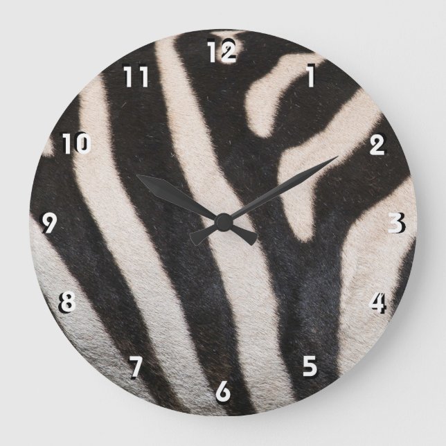 RELOJ REDONDO GRANDE ZEBRA SKIN (Anverso)