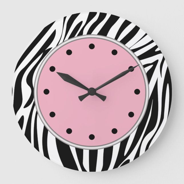 Reloj Redondo Grande Zebra Stripes Clocks Willife Clocks (Anverso)