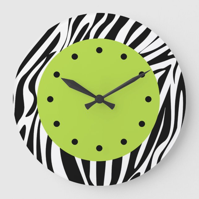 Reloj Redondo Grande Zebra Stripes Clocks Willife Clocks (Anverso)