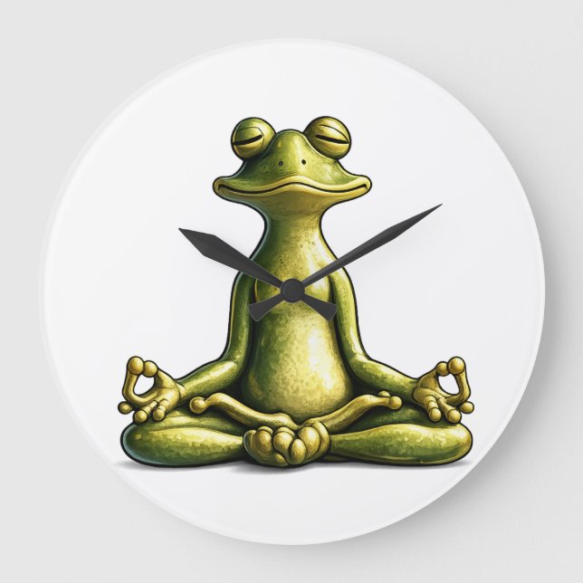 Reloj Redondo Grande Zen Frog (Anverso)