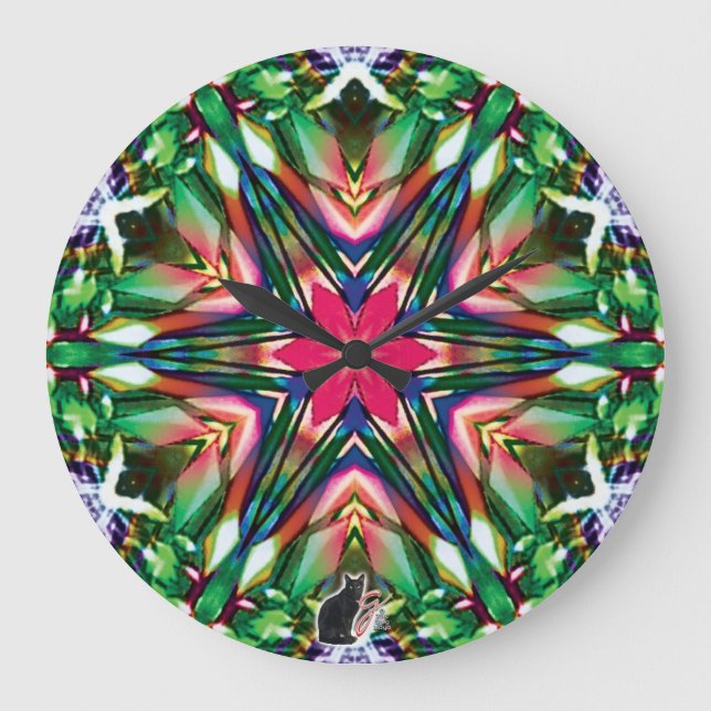 Reloj Redondo Grande Zesty Kaleidoscope (Anverso)