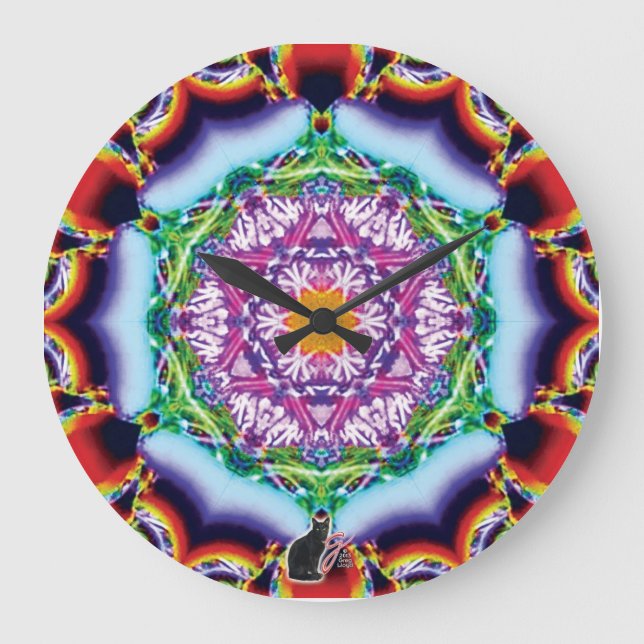 Reloj Redondo Grande Zionesque Kaleidoscope (Anverso)