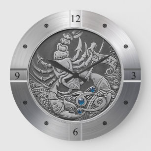 Reloj Redondo Grande Zodiac ~ Cáncer ~ Celestial ~ Astrología occidenta