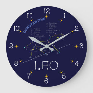 Reloj Redondo Grande Zodiac Constellation Leo