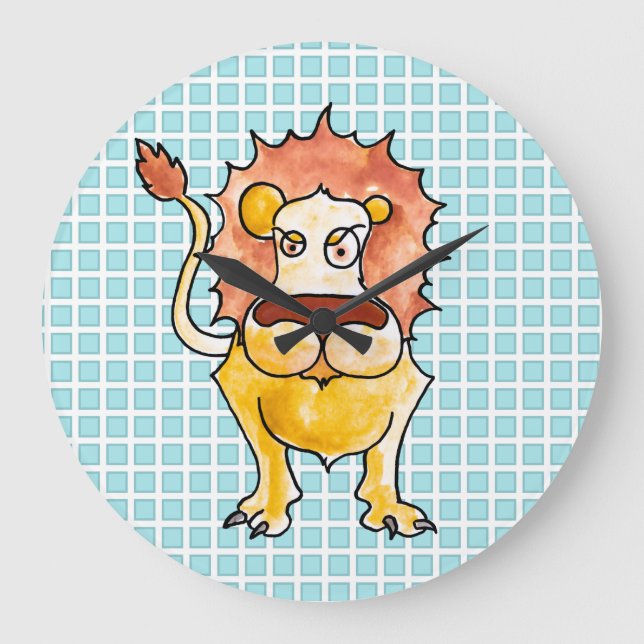 Reloj Redondo Grande Zodiac Leo (Anverso)