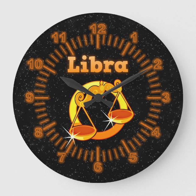 Reloj Redondo Grande Zodiac sign Libra (Anverso)