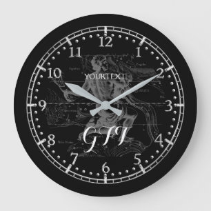 Reloj Redondo Grande Zodiaco personalizado de la constelación del