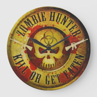 Reloj Redondo Grande Zombie Hunter