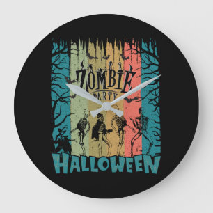 Reloj Redondo Grande Zombie Party, Halloween