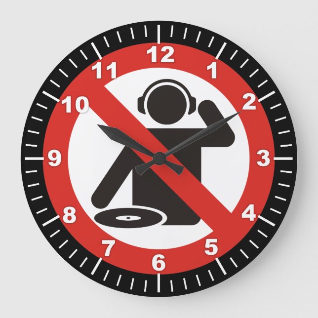 Reloj Redondo Grande Zona libre de DJ (Anverso)