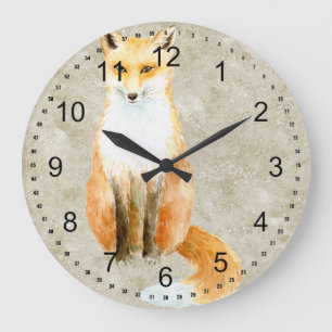 Reloj Redondo Grande Zorro Dulce