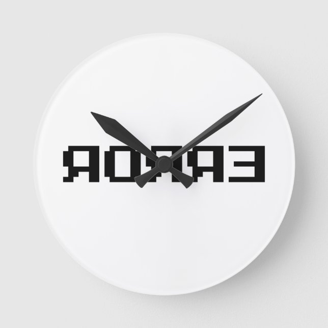 RELOJ REDONDO MEDIANO Я OЯ Я Ǝ | ERROR (Anverso)