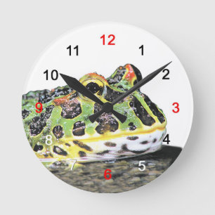 Reloj Redondo Mediano ベルツノガエルの壁掛け時計,No.01