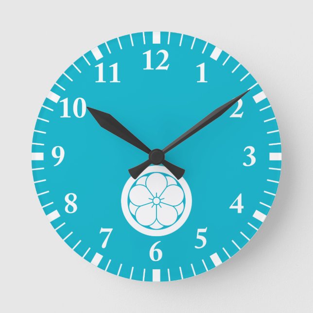 RELOJ REDONDO MEDIANO 丸に八重梅 (Anverso)