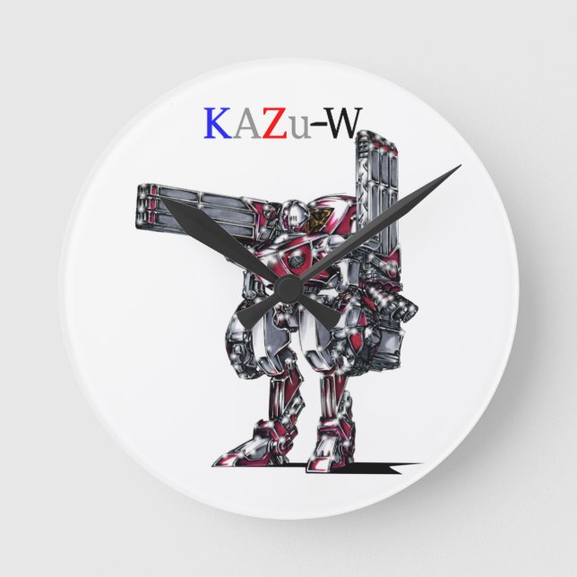 RELOJ REDONDO MEDIANO 作品番号00010　「高出力荷粒子砲3連装2基装備の砲兵機」 (Anverso)