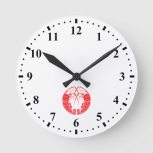 RELOJ REDONDO MEDIANO 対 い 海 老 の 丸
