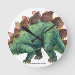 Reloj Redondo Mediano 恐 竜 リ・ズ(Stegosaurus)壁 け snihtsni
