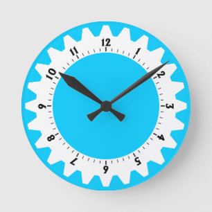 Reloj Redondo Mediano 01 dentados - Azul de cielo