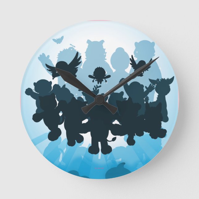 Reloj Redondo Mediano 10 años de silueta de Webkinz (Anverso)