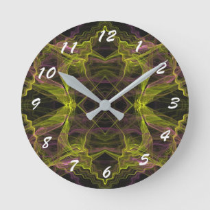 Reloj Redondo Mediano 12 Number Choices to Choose-Fractal Art-Clock