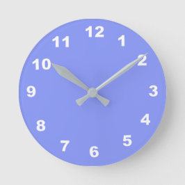 Reloj Redondo Mediano 12 Number Choices to Choose From Light Blue Clock