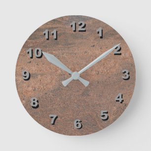 Reloj Redondo Mediano 12 Number Choices to Choose-Salmon Pk Marble Clock
