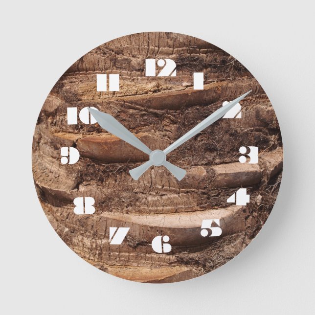 Reloj Redondo Mediano 12 Number Choices to Choose --Tree Bark Clock (Anverso)
