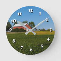 12 opciones numéricas para elegir -Barn-reloj rojo