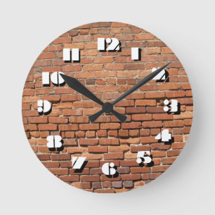 Reloj Redondo Mediano 12 opciones numéricas para elegir el reloj-ladrill