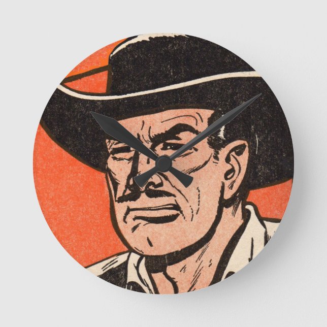 Reloj Redondo Mediano 1955 Western bad guy from Billy the Kid comics (Anverso)