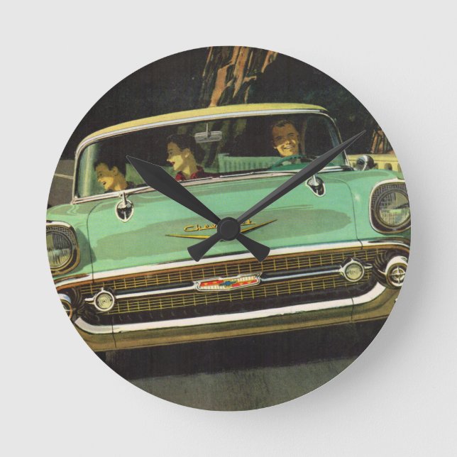 Reloj Redondo Mediano 1957 Chevy Bel Air (Anverso)