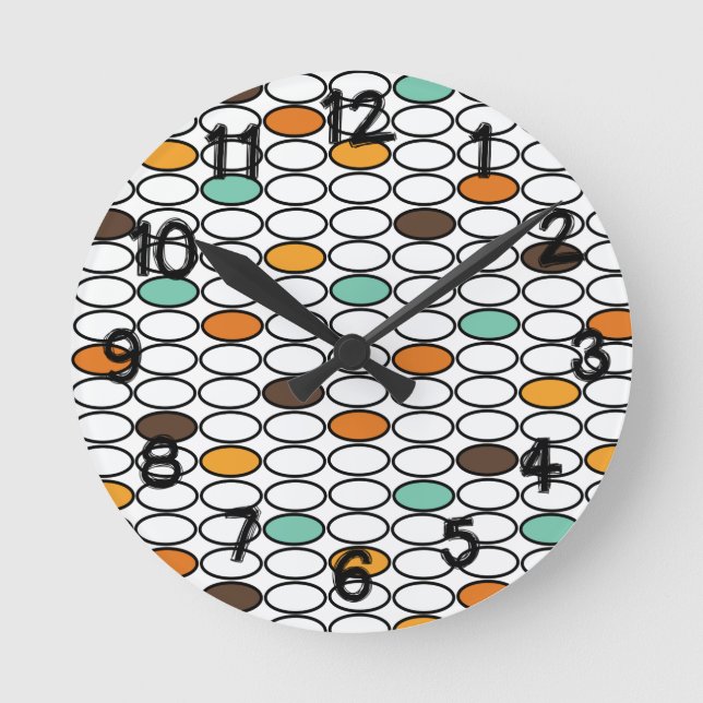 Reloj Redondo Mediano 1970s Ovals  (Anverso)