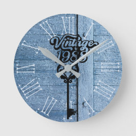 Reloj Redondo Mediano 1988 Vintage Acrylic Wall Clock