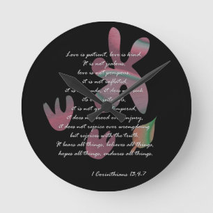 Reloj Redondo Mediano 1 Corintios 13: 4-7