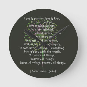 Reloj Redondo Mediano 1 Corintios 13: 4-7