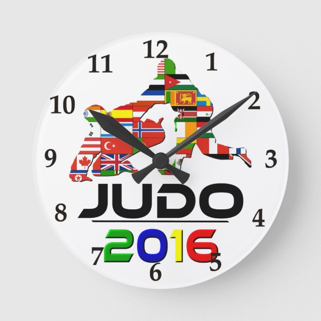 Reloj Redondo Mediano 2016: Judo (Anverso)