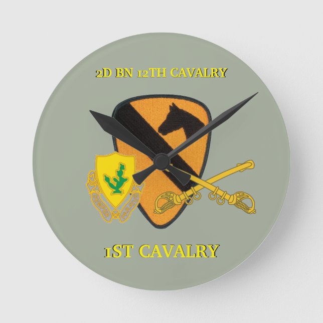 RELOJ REDONDO MEDIANO 2.º BATTALÓN 12º CAVALRY 1ª BLOQUEADORA (Anverso)