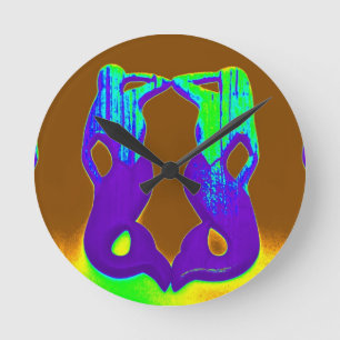 Reloj Redondo Mediano 2 sirenas púrpura