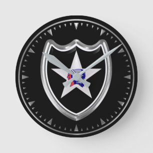 Reloj Redondo Mediano 2nd Infantry Division Keepsake