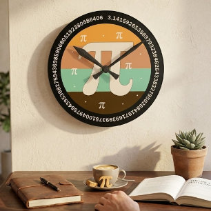Reloj Redondo Mediano 3.14 Diseño del Día Nacional de Pi - Idea de Regal