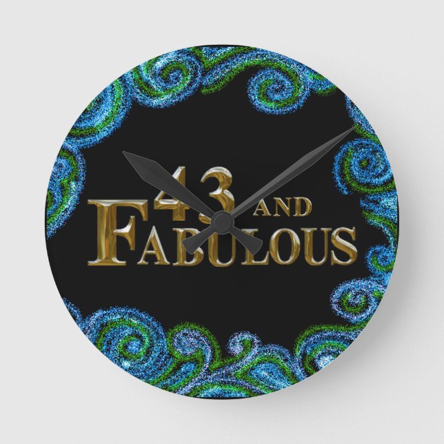 Reloj Redondo Mediano 43 cumpleaños (Anverso)