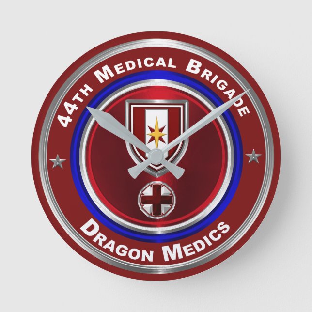 Reloj Redondo Mediano 44.ª Brigada Médica Dragón Medicamentos (Anverso)