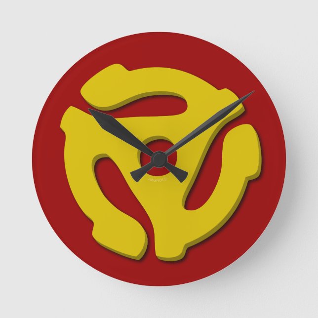 Reloj Redondo Mediano 45 adaptador de registro (Anverso)